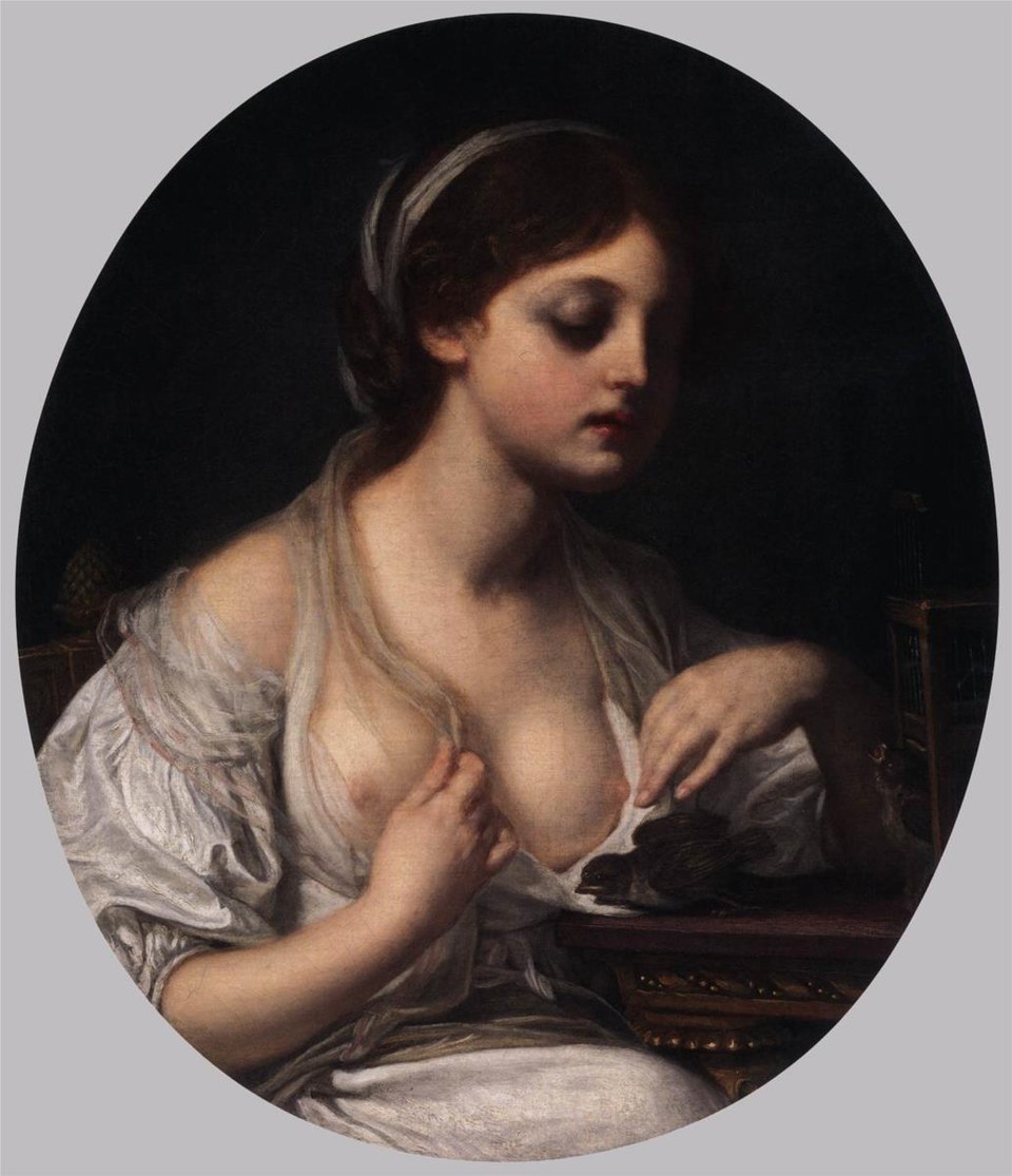 Девушка с птицами, 1782
