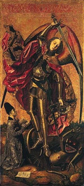 Святой Михаил побеждает дьявола, 1468 - Бартоломе Бермеджо