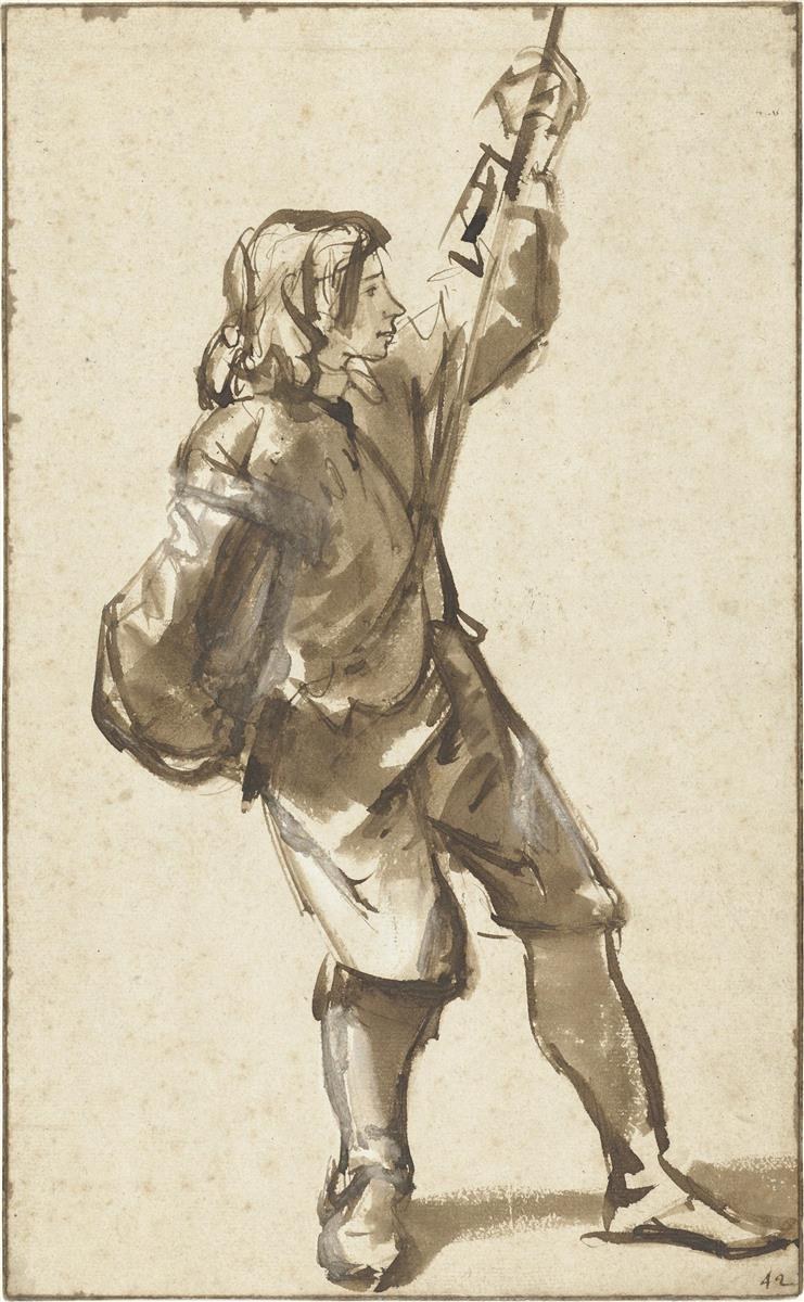 Молодой человек, стоящий с веревкой, 1649