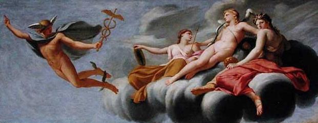Амур приказывает Меркурию объявить о своей власти Вселенной, 1646 - 1647 - Эсташ Ле Сюёр