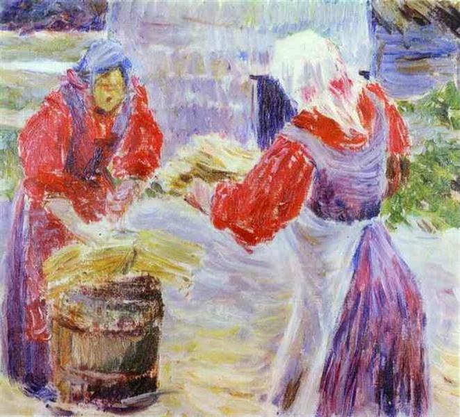 Крестьянки, c.1894 - Виктор Борисов-Мусатов