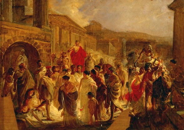 Смерть Вирджинии, Этюд, 1857 - Николай Ге