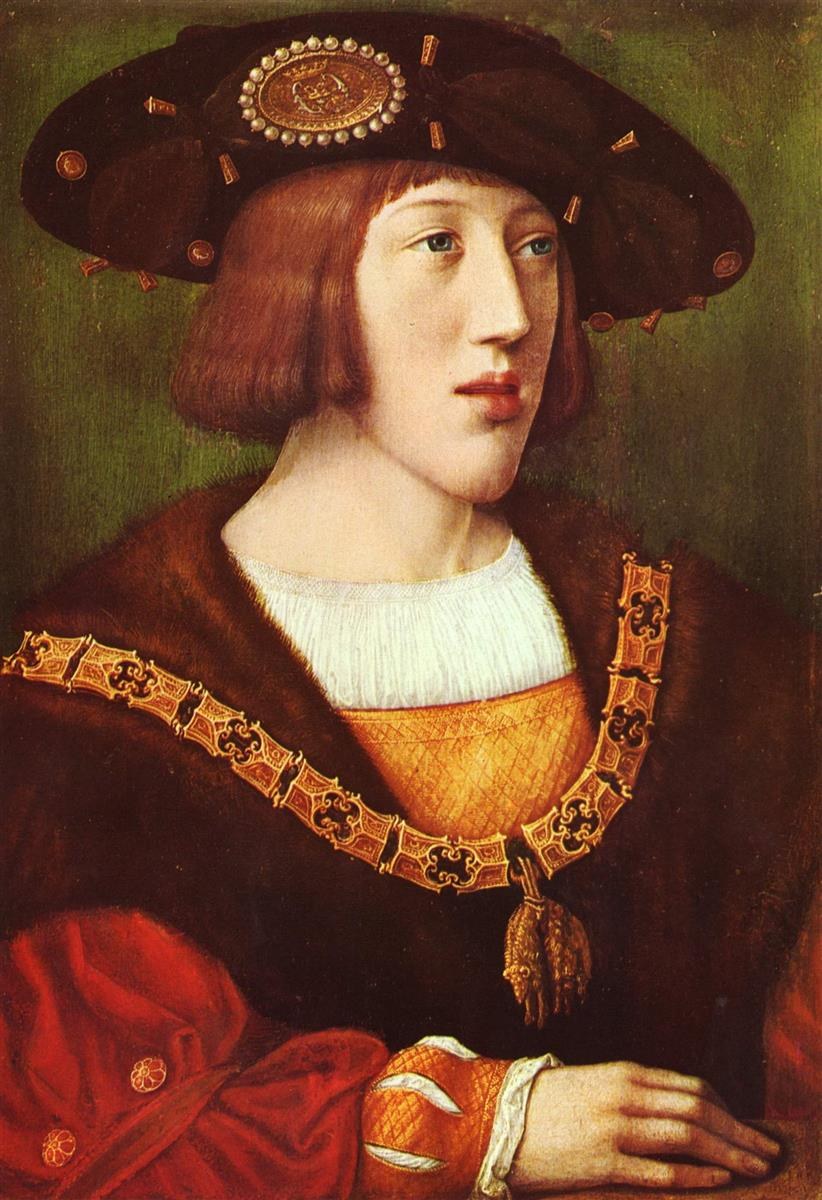 Портрет Карла V, императора Священной Римской империи, c.1516 - Бернар Ван Орлей