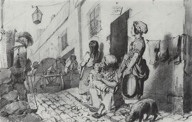 Похороны бедняка Парижа, 1863 - Василий Перов