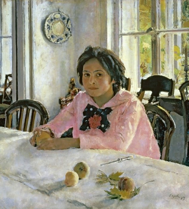 Девочка с персиками .