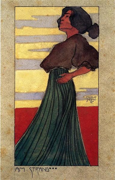 На пляже, лунный свет, 1907