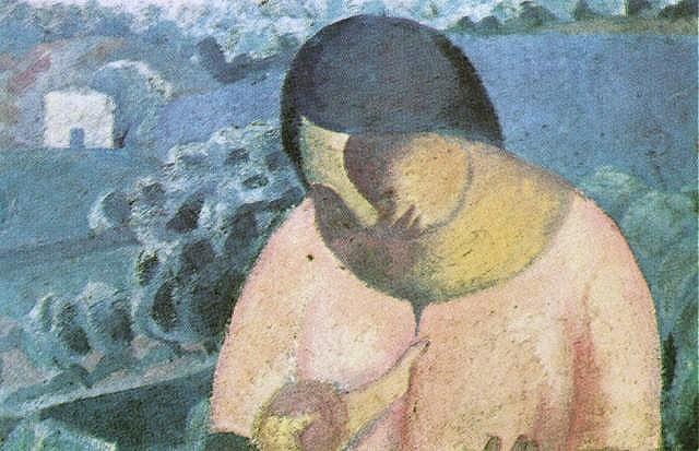 Женщина, кормящая сына, 1923