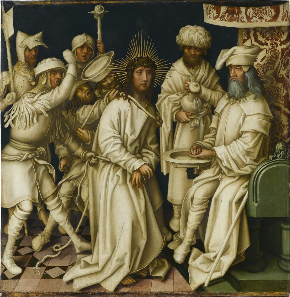 Понтий Пилат моет руки (Серые Страсти-7), ок.1494 - ок.1500