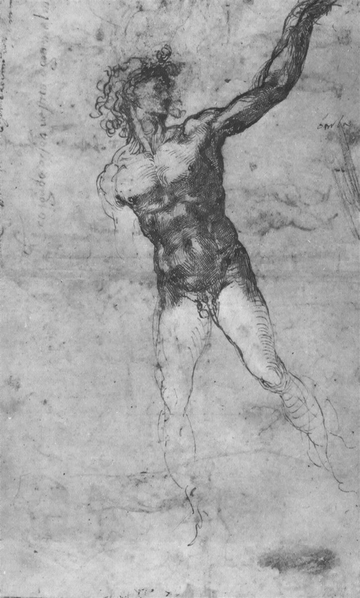Эскиз обнаженного мужчины (этюд к «Битве при Кашине»), c.1503