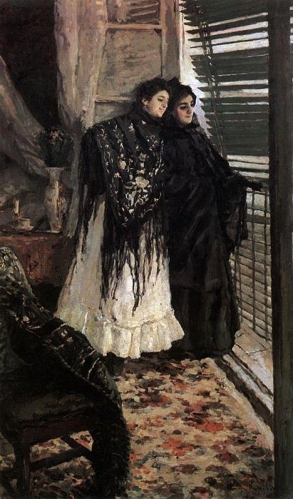 У балкона. Испанки Леонора и Ампара. 1888-1889