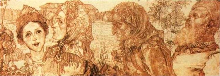 Крестьянская семья, 1910 - Павел Филонов