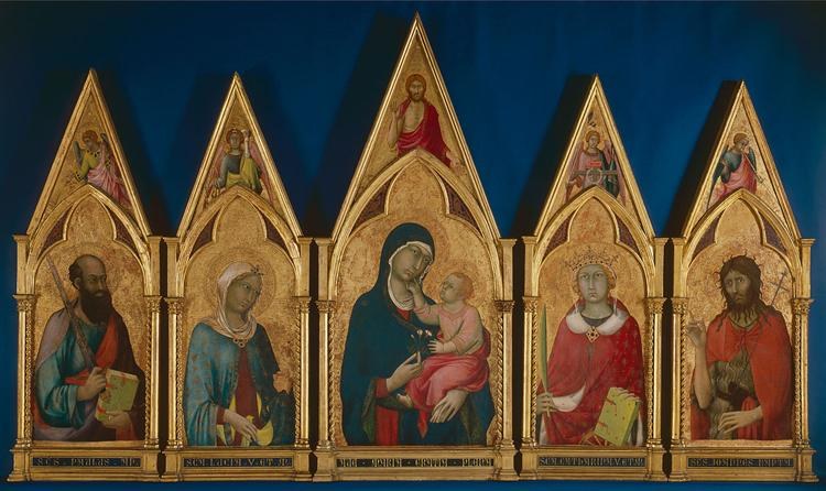 Богоматерь с младенцем и святыми (Бостонский полиптих), 1325 - Симона Мартини