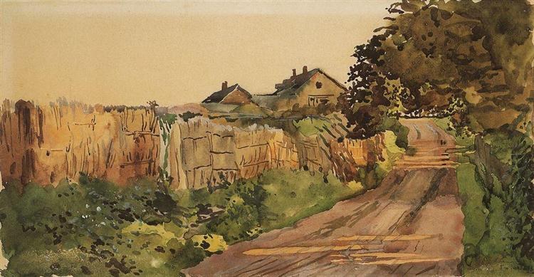 Дорога в деревне, 1896 - Константин Сомов