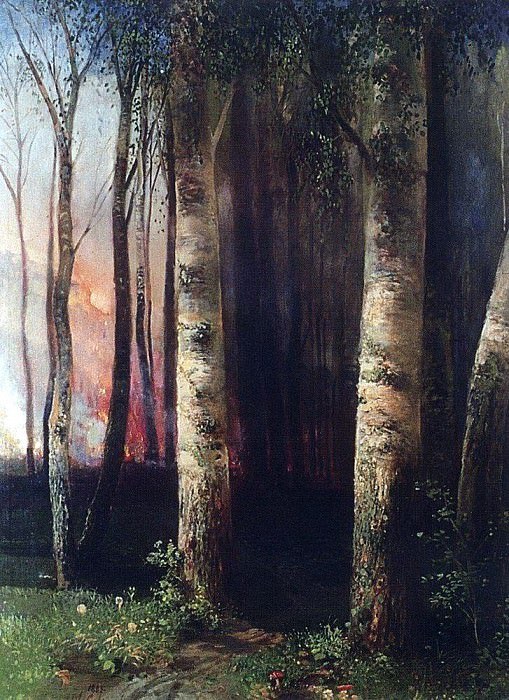 Пожар в лесу. 1883