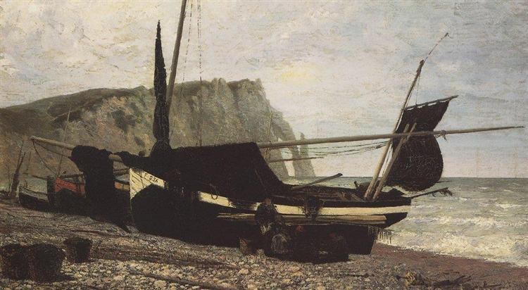 Рыбацкая лодка. Этрета. Нормандия., 1874 - Василий Поленов