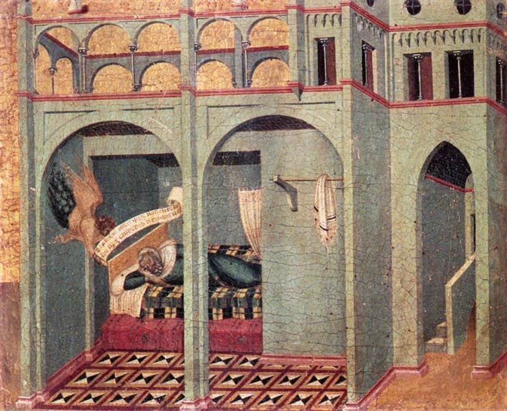 Панель Пределла. Благовещение Собаку, 1329