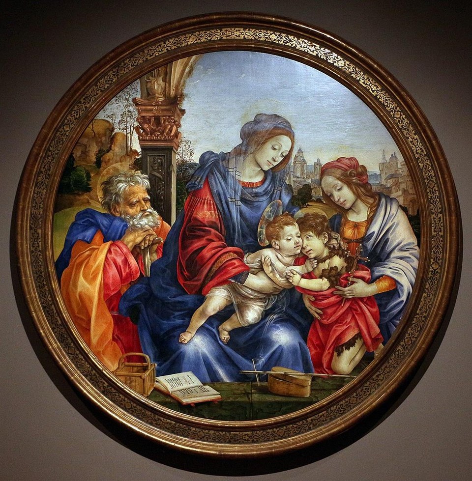 Святое семейство со святыми Иоанном Крестителем и святой Маргаритой, 1490
