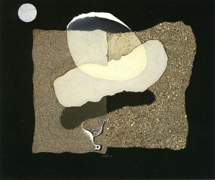 Большой палец. Пляж. Луна и гниющая птица, 1928