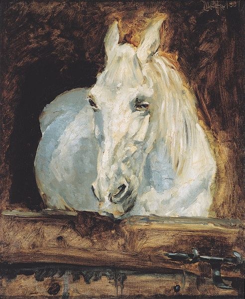 Белая лошадь "Газель", 1881