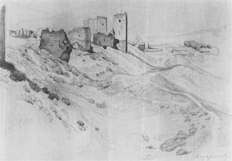 Стены и башни Сольдая, 1904 - Константин Богаевский