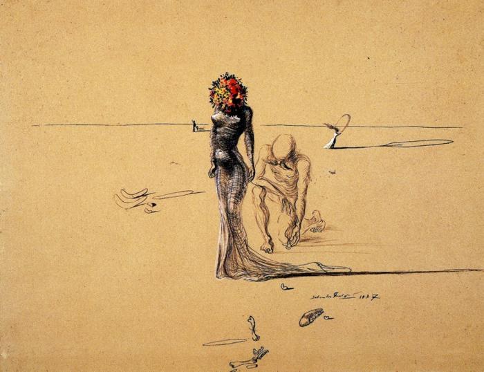 Женщина с цветочной головой, 1937