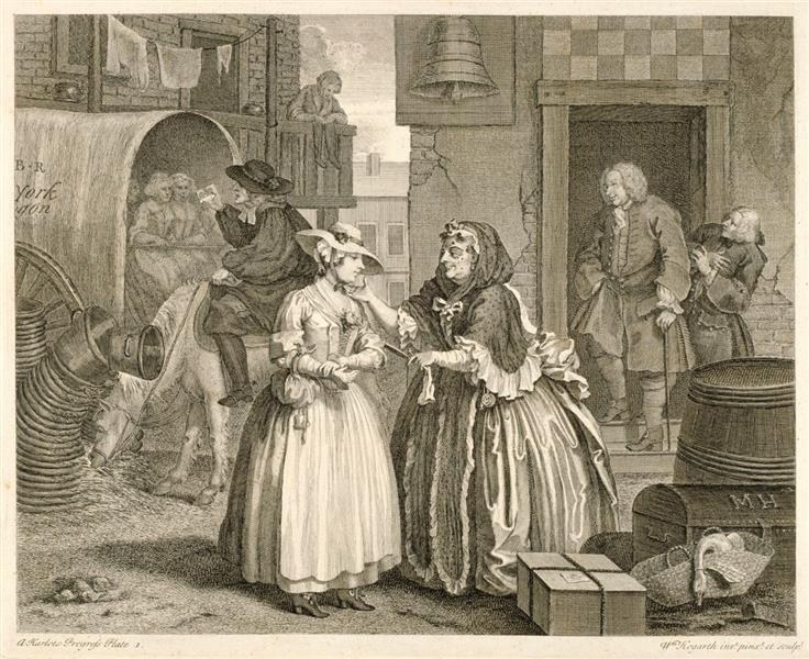 Путешествие блудницы, пластина 1, 1732