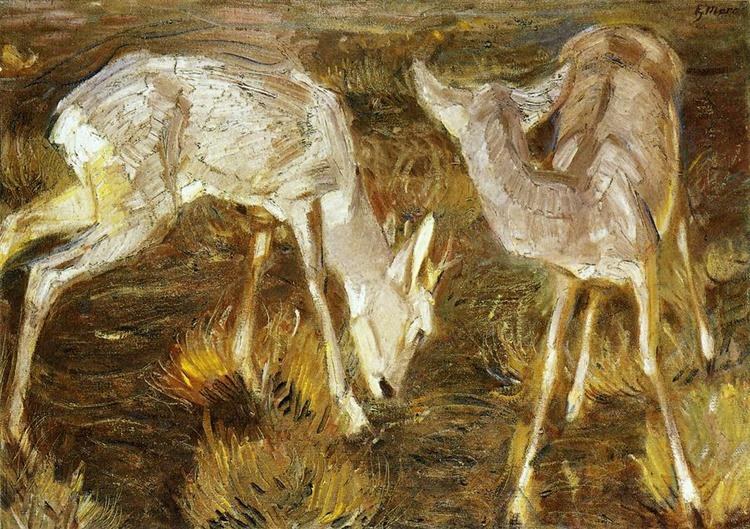 Олень в сумерках, 1909