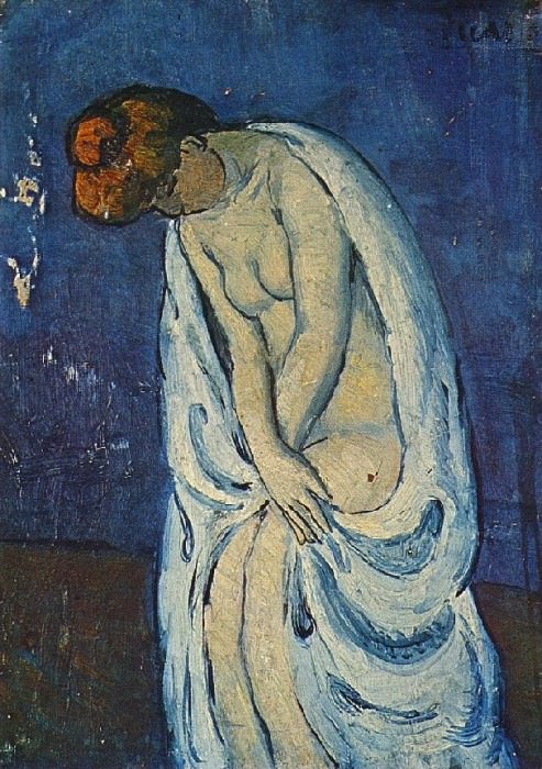 1901 Женщина выходит из бани.