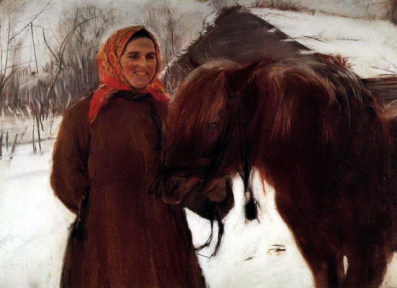 Баба с лошадью. 1898