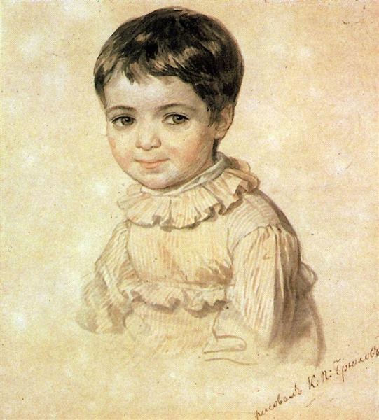 Портрет Марии Кикиной в детстве, 1817 - 1820 - Карл Брюллов