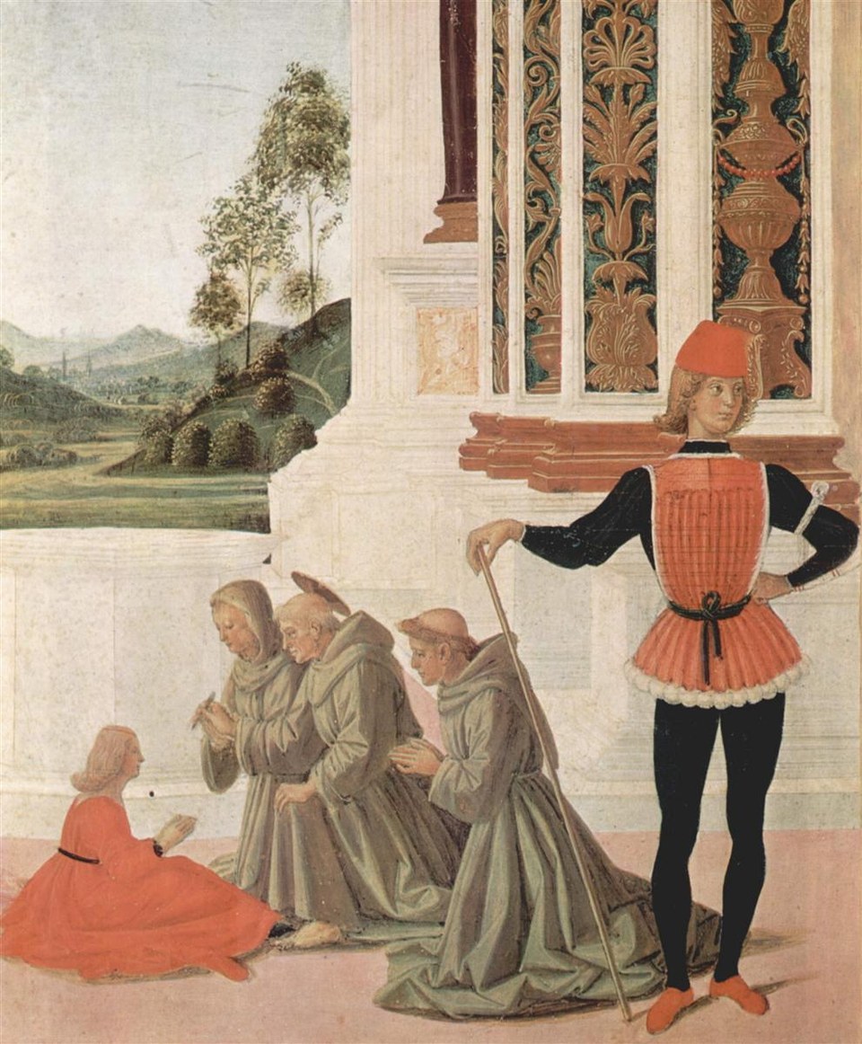 Чудеса Сан-Бернардино. Исцеление юноши (фрагмент), 1473