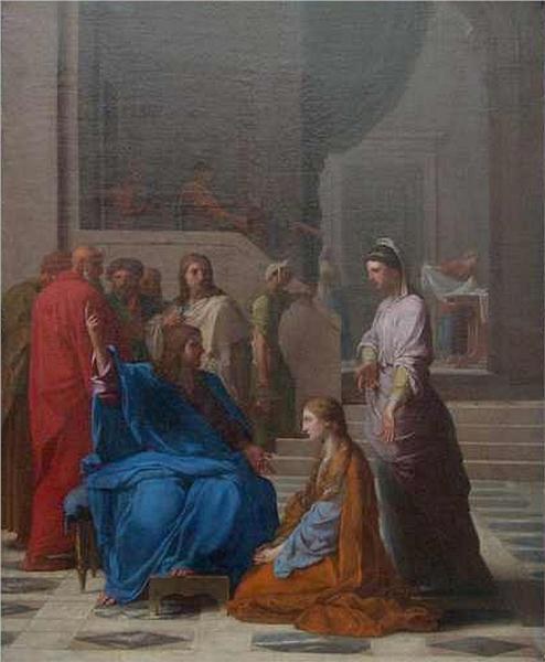 Иисус у Марфы и Марии, 1650 - Эсташ Ле Сюёр