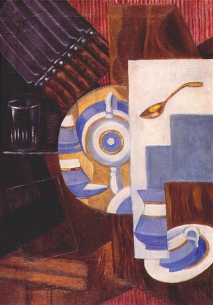 Сервант с посудой, 1915 - Ольга Розанова