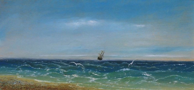 Парусник в море 1881