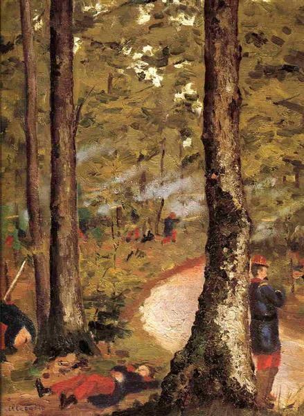 Йеррес, Солдаты в лесу, c.1871