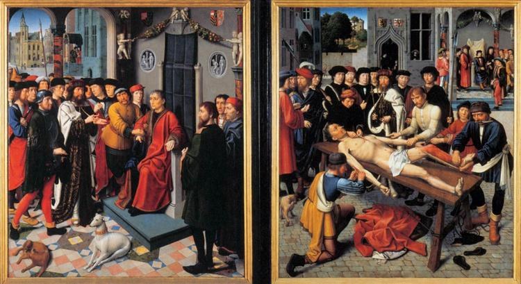 Суд Камбиса (2 панели), 1498 - Жерар Давид