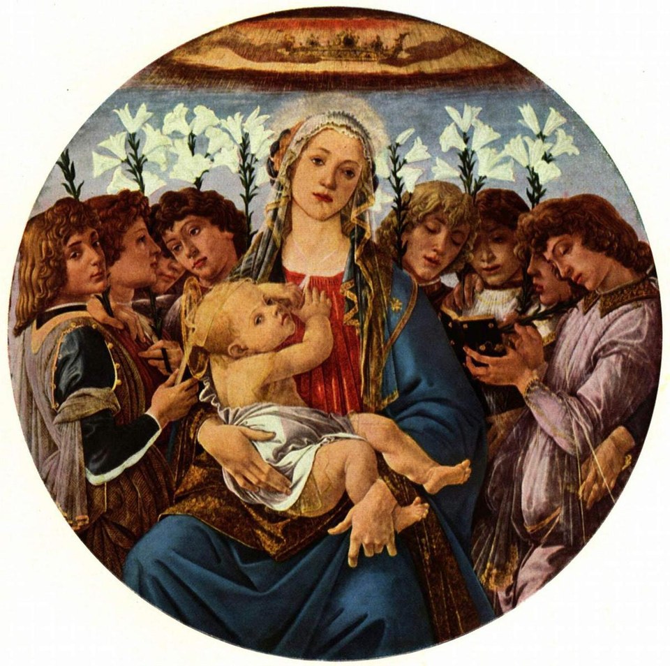 Мадонна с младенцем и поющими ангелами, c.1477