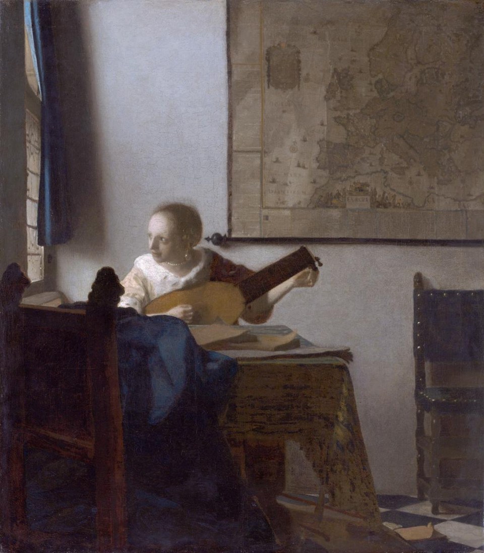 Женщина с лютней, ок.1662 - ок.1664 - Иоганнес Вермеер