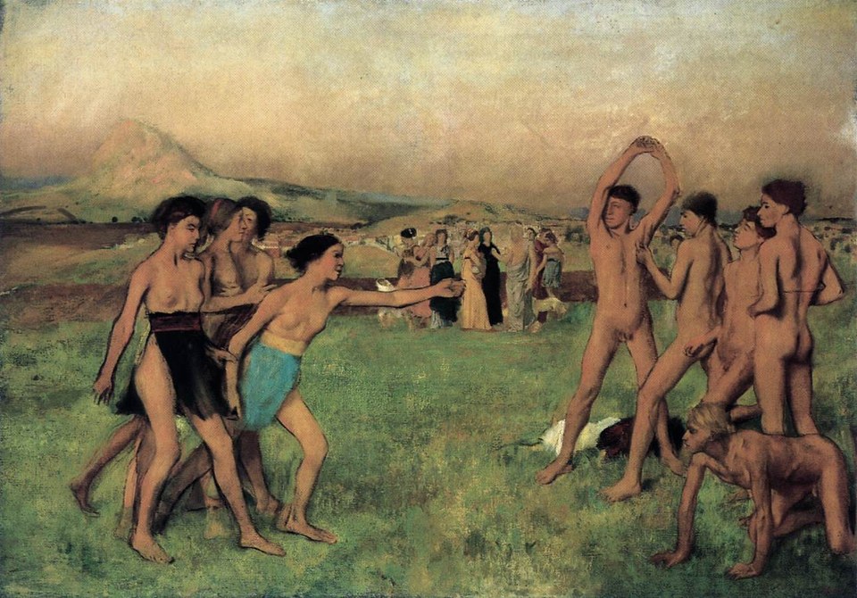 Юные спартанцы тренируются