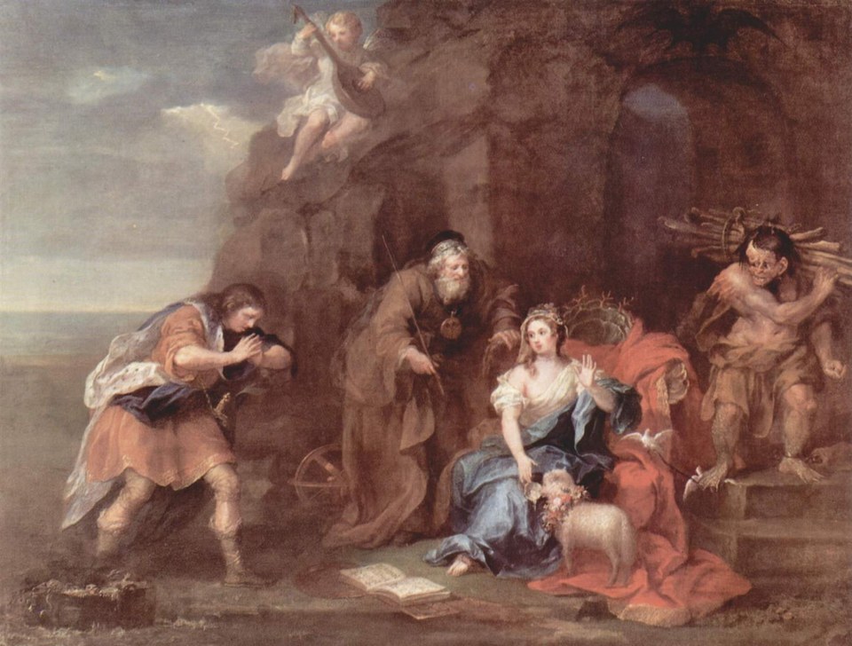 Просперо и Миранда из «Бури» Уильяма Шекспира, c.1728