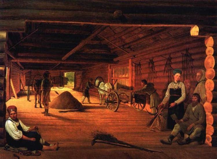 Гумно, 1821 - 1822 - Алексей Венецианов