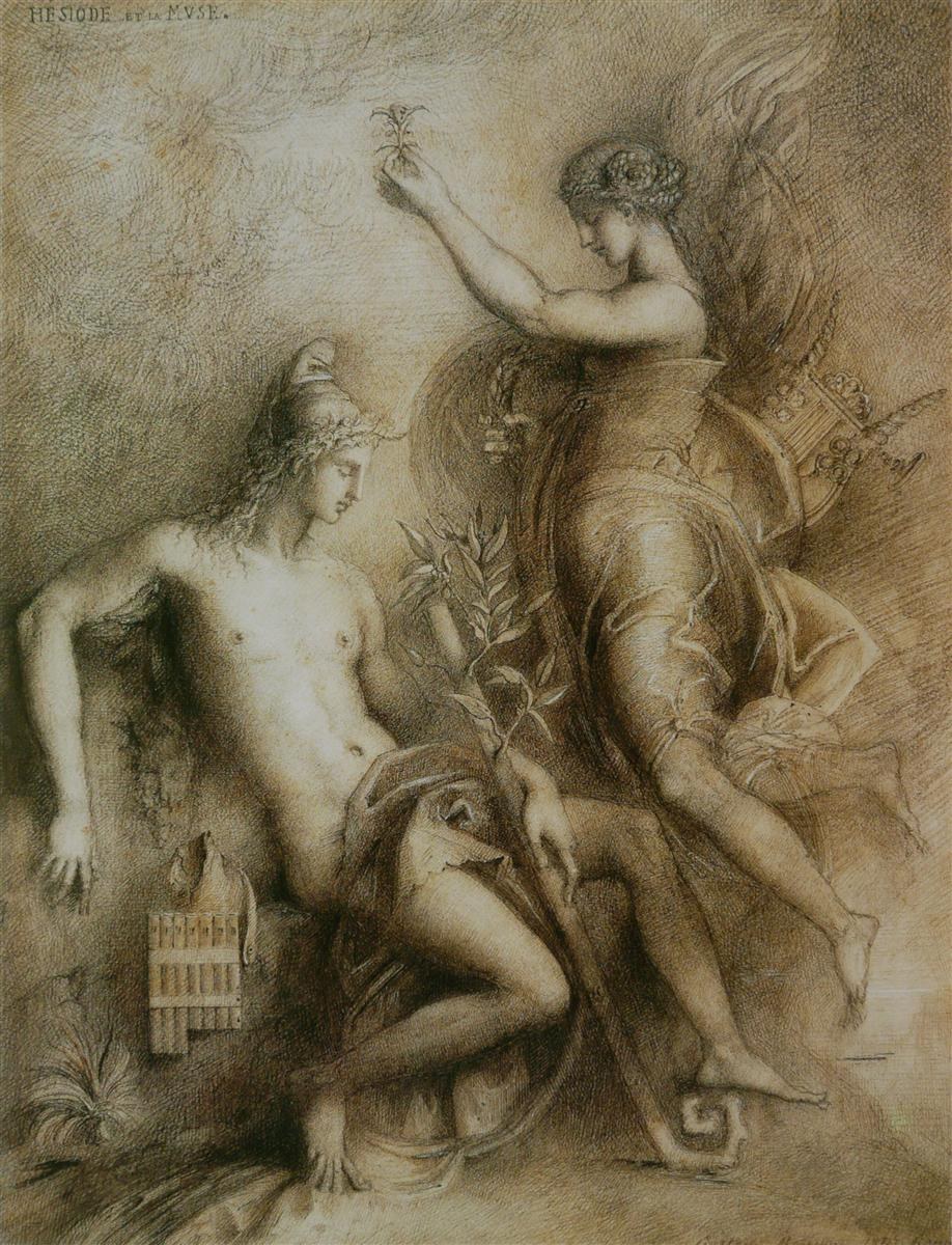 Гесиод и муза, 1857