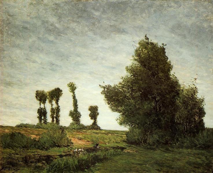 Пейзаж с тополями, 1875