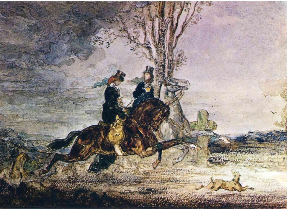 Две современные всадницы, c.1852