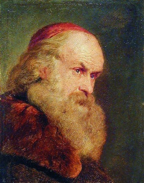 Портрет старика, c.1860 - Константин Маковский
