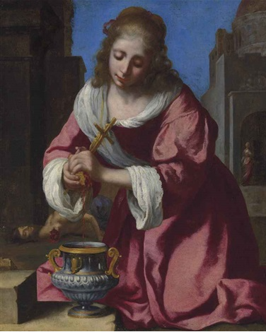 Святой Пракседис, c.1655 - Иоганн Вермеер