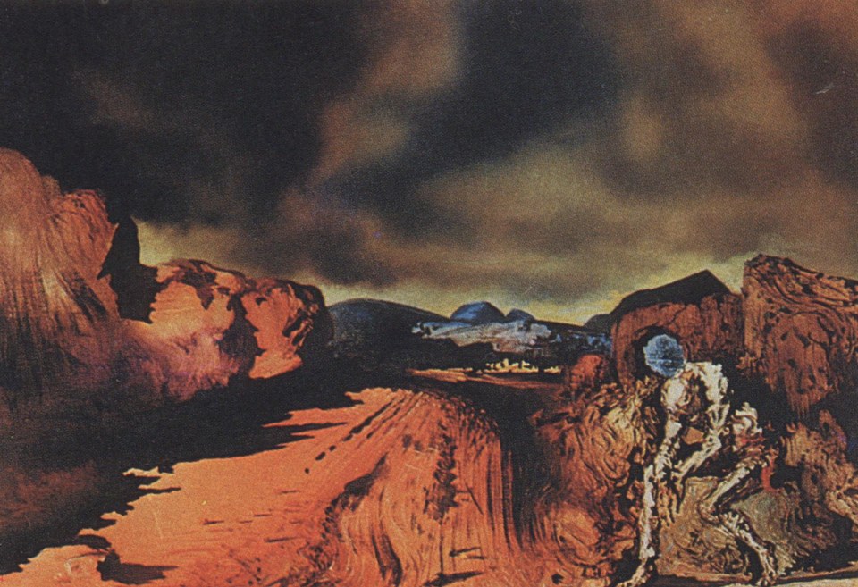 Человек с головой синих гортензий, 1936
