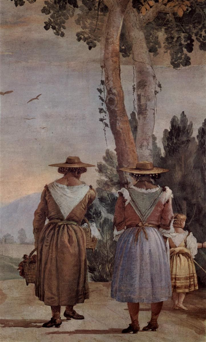 Две крестьянки и ребенок, вид сзади, из «Форестерии»; (Гостевой дом), 1757