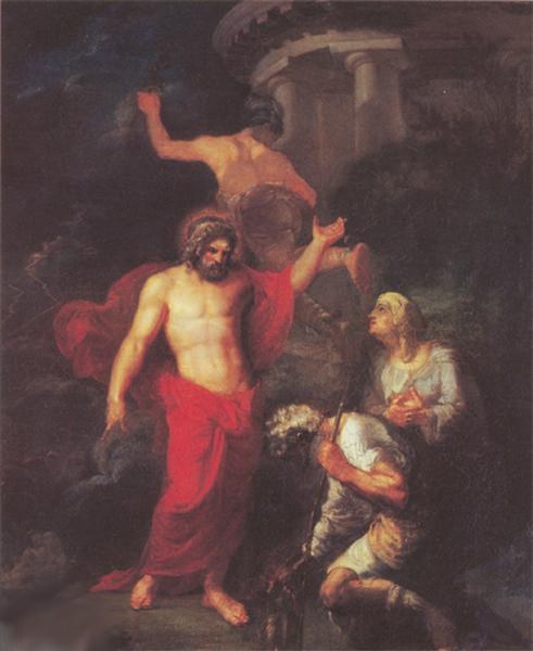 Юпитер и Меркурий в образе приехавших паломников Филимона и Бавкиды, 1802 - Орест Кипренский
