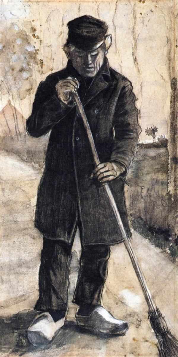 Мужчина с метлой, 1881